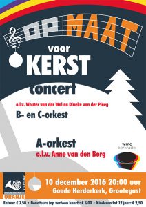 Poster voor het "Opmaat voor Kerst"-concert