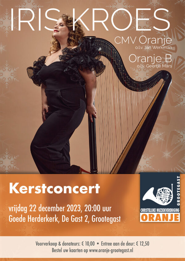 Poster Kerstconcert met Iris Kroes 22 december 2023
