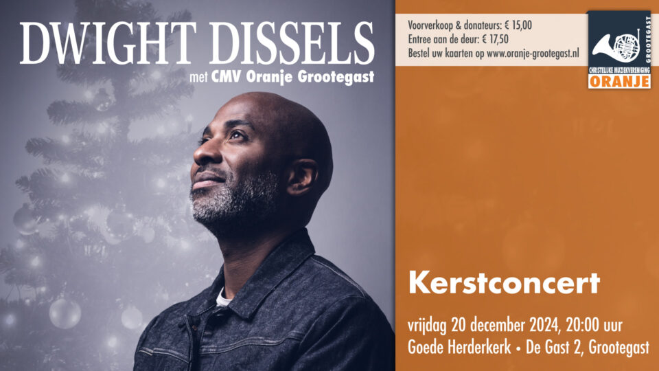 Kerstconcert met Dwight Dissels op 20 december 2024